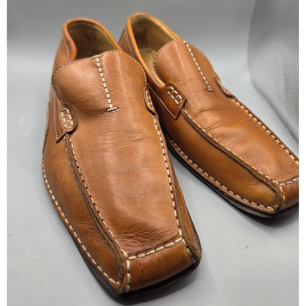 Bacco Bucci Studio Men's 11M Brown Leather Loafers Vero Cuoio Slip On Dress...